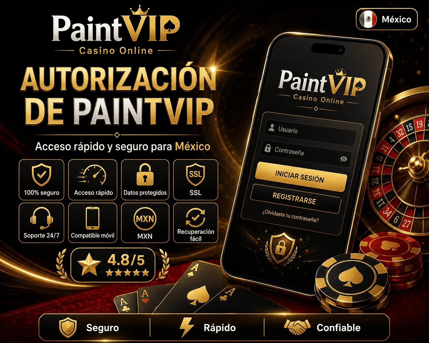 paintvip app interface on an Android phone with account, casino, bonus, and menu icons