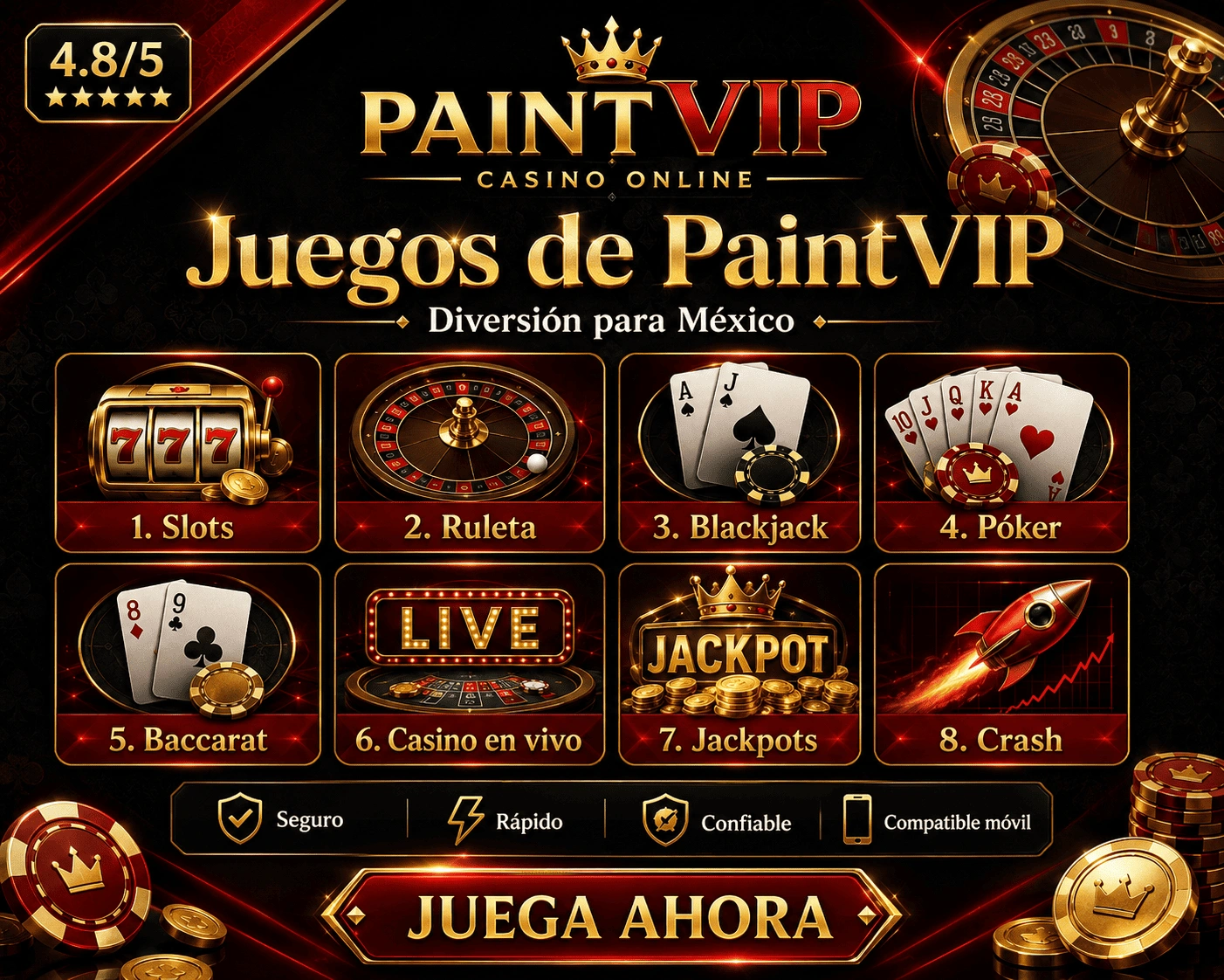 rutas móviles de paintvip Teléfono con tarjetas de navegación de paintvip, iconos de casino, etiqueta de bono y señal de descarga Android